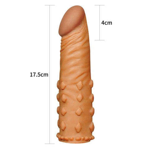 Add 2"" Pleasure X Tender Penis Sleeve Brown