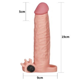 Add 2"" Pleasure X Tender Vibrating Penis Sleeve Flesh