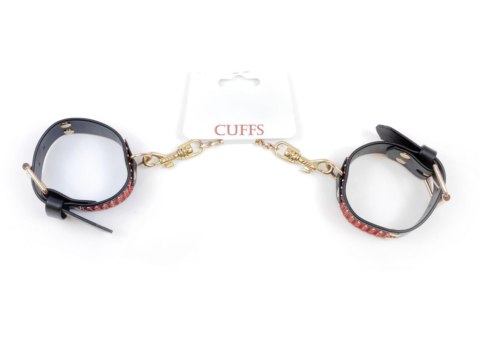 Fetish B - Series Handcuffs with cristals 3 cm Red Line