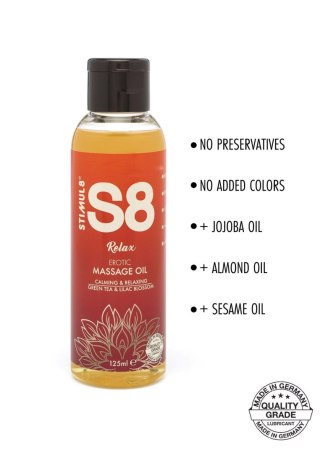 S8 Massage Oil 125ml Green Tea & Lilac Blossom