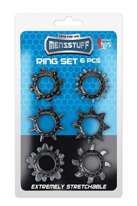 MENZSTUFF 6PC STRETCHEABLE RING SET MENZSTUFF 6PC STRETCHEABLE RING SET