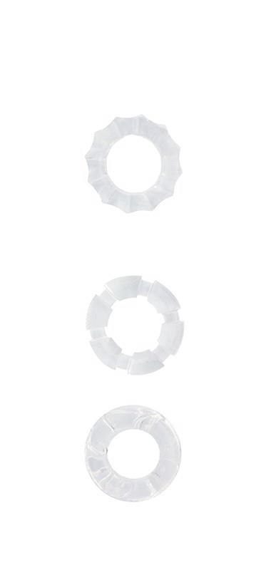 MENZSTUFF STRETCHY COCK RINGS CLEAR