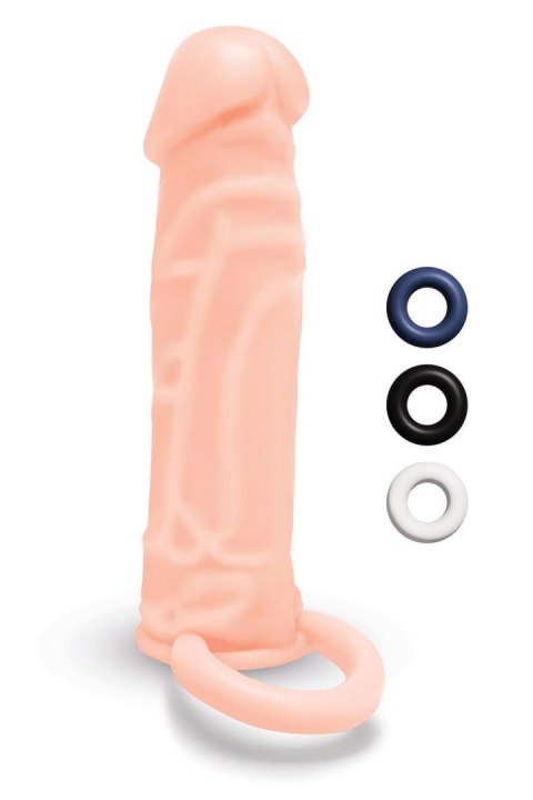 SIZE UP SILICONE REALISTIC PENIS EXTENDER WITH BALL LOOP FLESH SIZE UP SILICONE REALISTIC PENIS EXTENDER WITH BALL LOOP FLESH