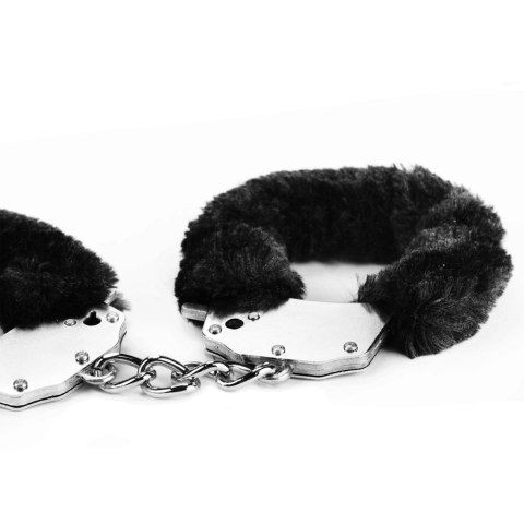 Fetish Pleasure Fluffy Handcuffs Black