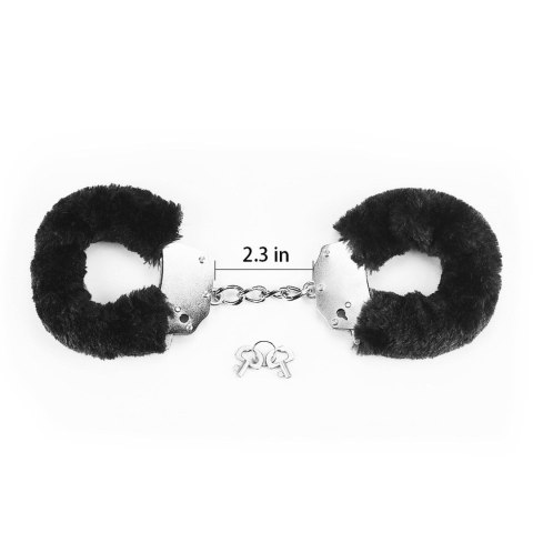 Fetish Pleasure Fluffy Handcuffs Black