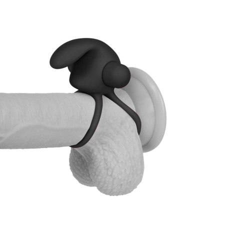 Power Clit Duo Silicone Cockring Black