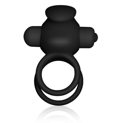 Power Clit Duo Silicone Cockring Black