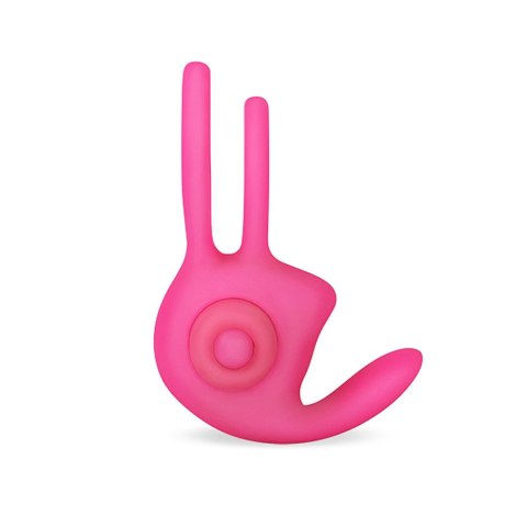 Power Clit Duo Silicone Cockring Pink