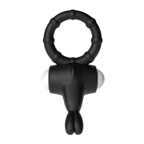 Power Clit Silicone Cockring Black