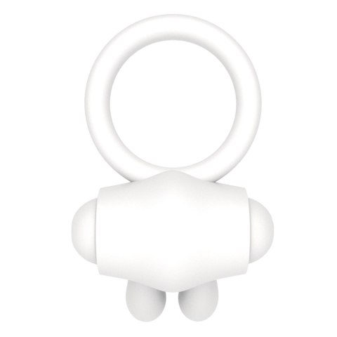 Power Clit Silicone Cockring White