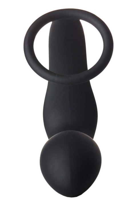 FANTASSTIC VIBRATING ANAL PLUG WITH COCKRING BLACK