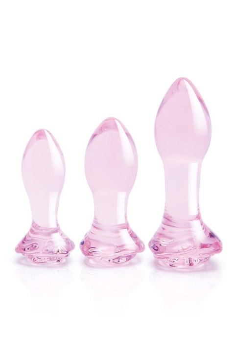 GLAZE GLASS ROSEBUD ANAL TRANING SET