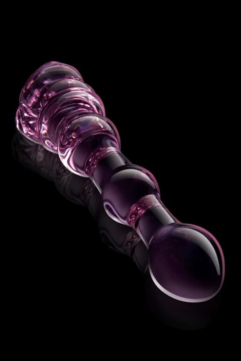 GLAZE GLASS ROSEBUD BEADED DILDO