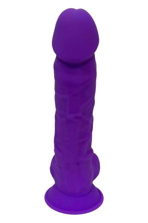 REAL LOVE DILDO WITH BALLS 7INCH PURPLE