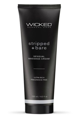 WICKED SENSUAL MASSAGE CREAM 120ML STRIPPED AND BARE UNSCENTED