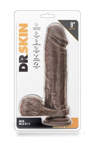 DR. SKIN MR. MAGIC 9INCH DILDO CHOCOLATE