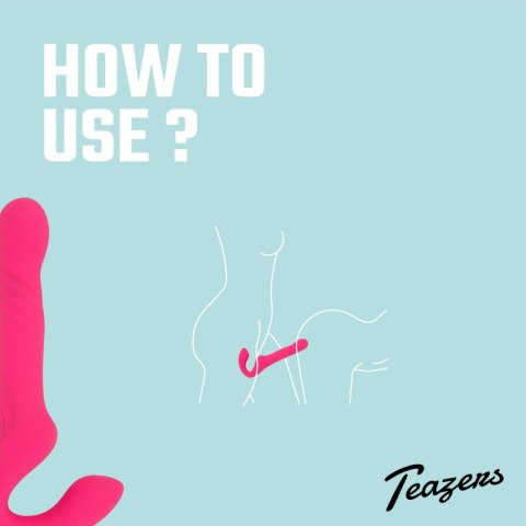 Teazers Strapless Strap On Vibrator - Pink