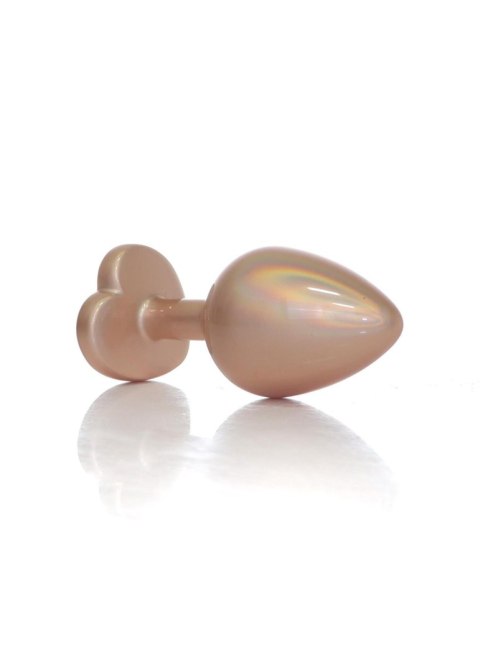 B - Series HeavyFun Plug-Jewellery Pearl Gold Heart PLUG- Clear M