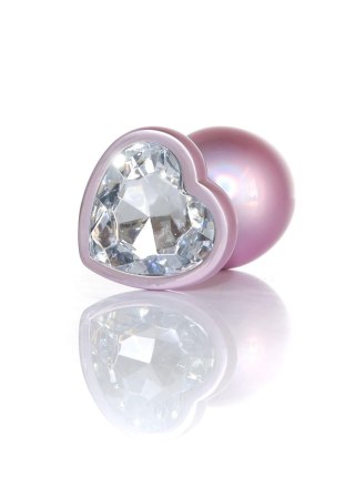 B - Series HeavyFun Plug-Jewellery Pearl Pink Heart PLUG- Clear L