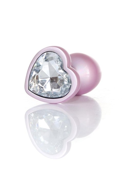 B - Series HeavyFun Plug-Jewellery Pearl Pink Heart PLUG- Clear S