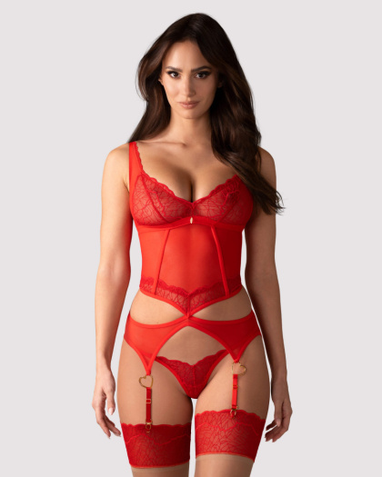 Obsessive Cupide Desir gorset i stringi 2XL/3XL