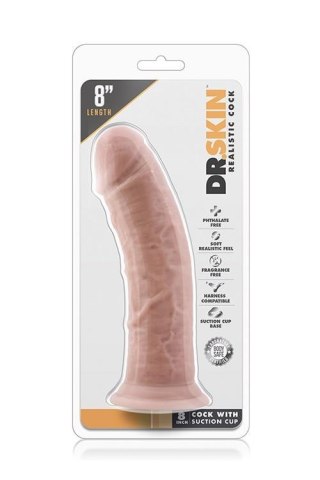 DR. SKIN 8INCH COCK SUCTION CUP VANILLA