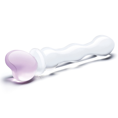 Glas Sweetheart Glass Dildo – Szklane Dildo z Uchwytem w Kształcie Serca