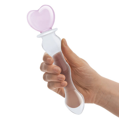 Glas Sweetheart Glass Dildo – Szklane Dildo z Uchwytem w Kształcie Serca