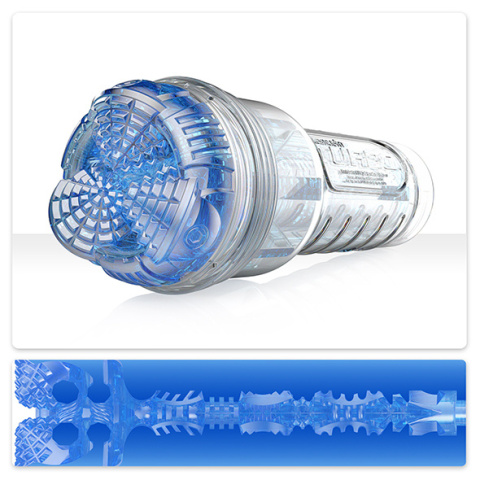 Fleshlight Turbo Core Blue Ice – przezroczysty masturbator dla mężczyzn, symulujący seks oralny