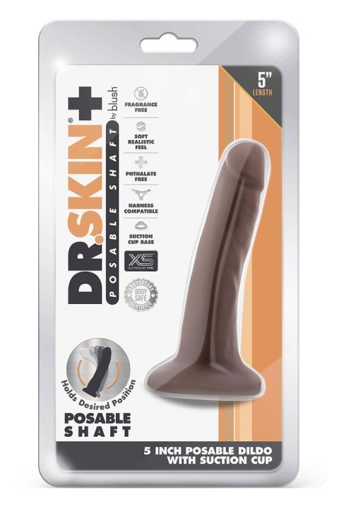 DR. SKIN PLUS 5 INCH POSABLE DILDO CHOCOLATE DR. SKIN PLUS 5 INCH POSABLE DILDO CHOCOLATE