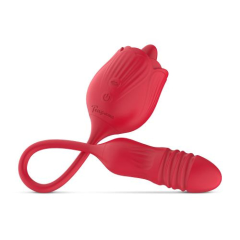 Teazers Rose Wibrator z dildo