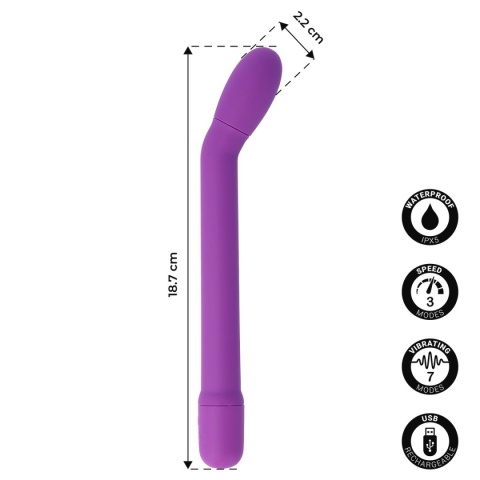 Virgite Caress Purple – wibrator punktu G z zaokrągloną końcówką