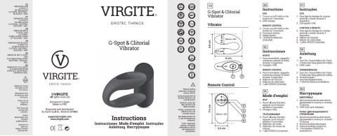 Virgite E12 Black – Wibrator dla par z pilotem i stymulacją punktu G oraz łechtaczki