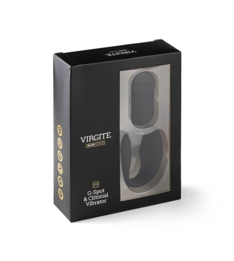 Virgite E12 Black – Wibrator dla par z pilotem i stymulacją punktu G oraz łechtaczki