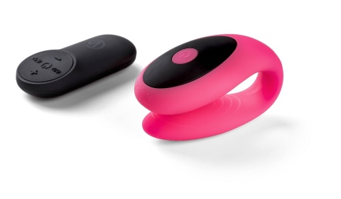 Virgite E12 pink – wibrator dla par z pilotem, niebieski