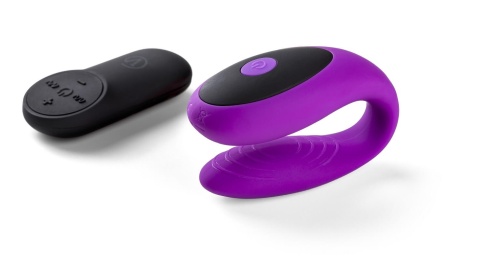 Virgite E12 purple – wibrator dla par z pilotem, niebieski