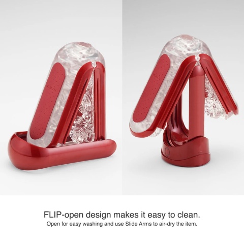Tenga Flip Zero Red Warmer Set – Zestaw z Masturbatorem i Bazą Grzewczą