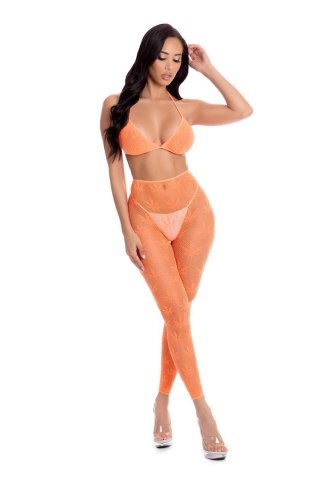 ALL ABOUT LEAF BRA SET ORANGE, OS