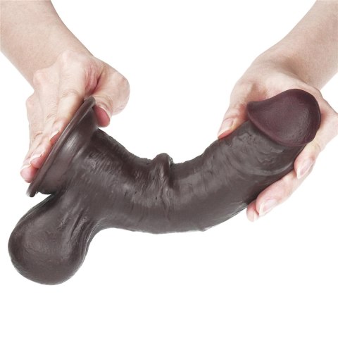 7.8'' Sliding Skin Dual Layer Dong - Whole Testicle (Black)