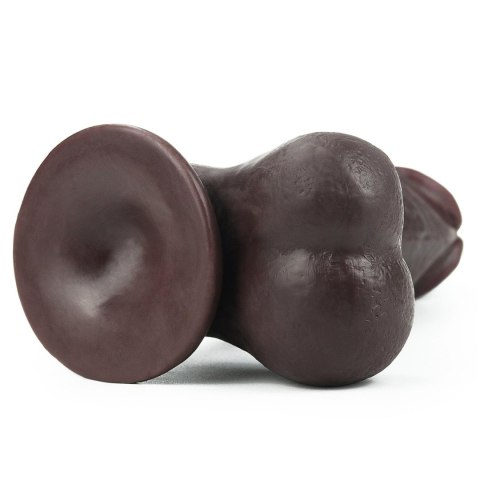 7.8'' Sliding Skin Dual Layer Dong - Whole Testicle (Black)