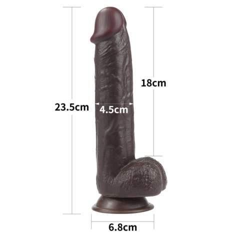 9.0'' Sliding Skin Dual Layer Dong - Black