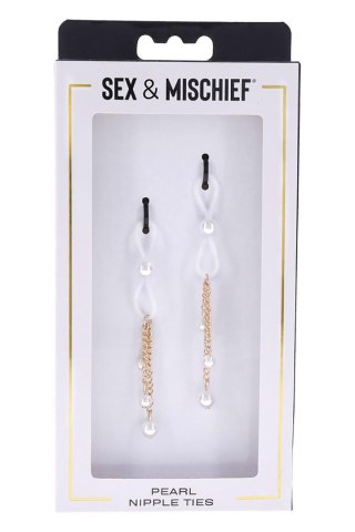 SEX AND MISCHIEF PEARL NIPPLE TIES