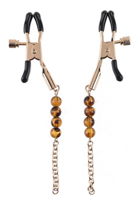 SPORTSHEETS AMBER BEADED NIPPLE CLAMPS