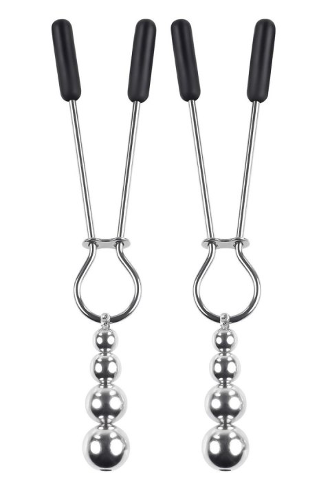 SELOPA BEADED NIPPLE CLAMPS SILVER