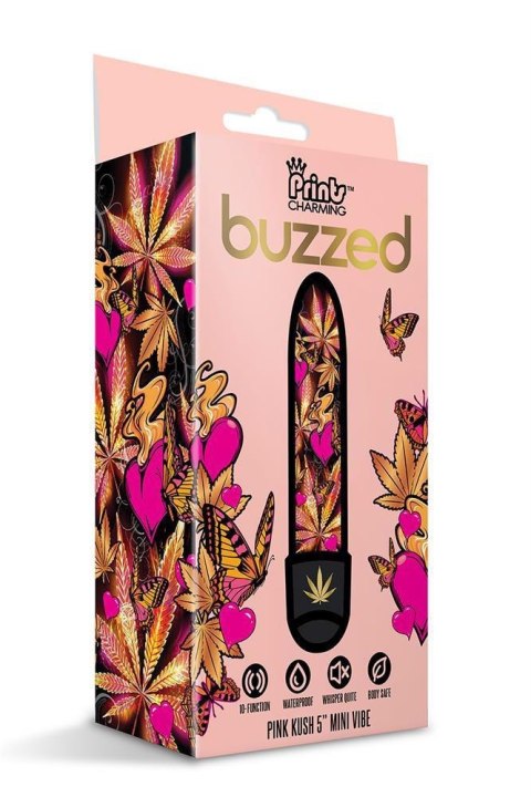 PRINTS CHARMING BUZZED 5" MINI VIBE PINK KUSH PRINTS CHARMING BUZZED 5" MINI VIBE PINK KUSH