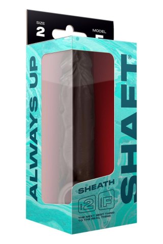 SHAFT SHEATH MODEL F 6.9 INCH LIQUID SILICONE SLEEVE MAHOGANY