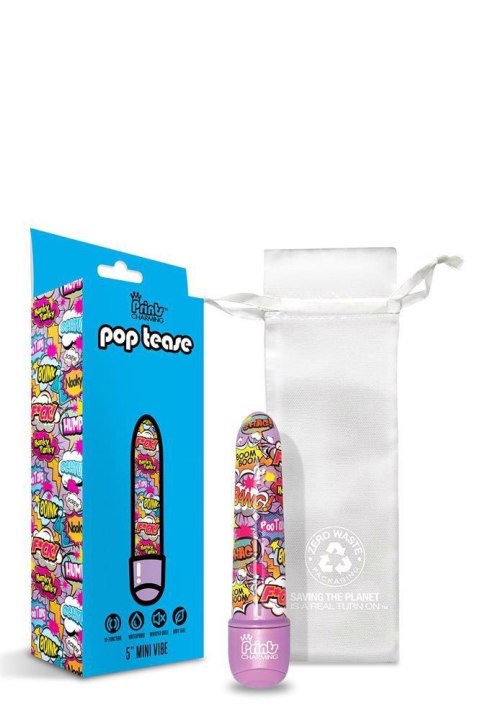 PRINTS CHARMING POP TEASE 5" MINI VIBE FCK PURPLE