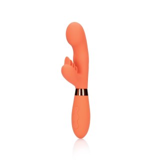 Silicone Rabbit Vibrator with Ribbed Clitoral Stimulator