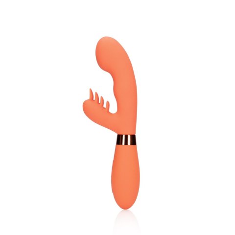 Silicone Rabbit Vibrator with Ribbed Clitoral Stimulator