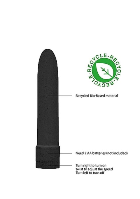 5,5"" Vibrator - Biodegradable - Black